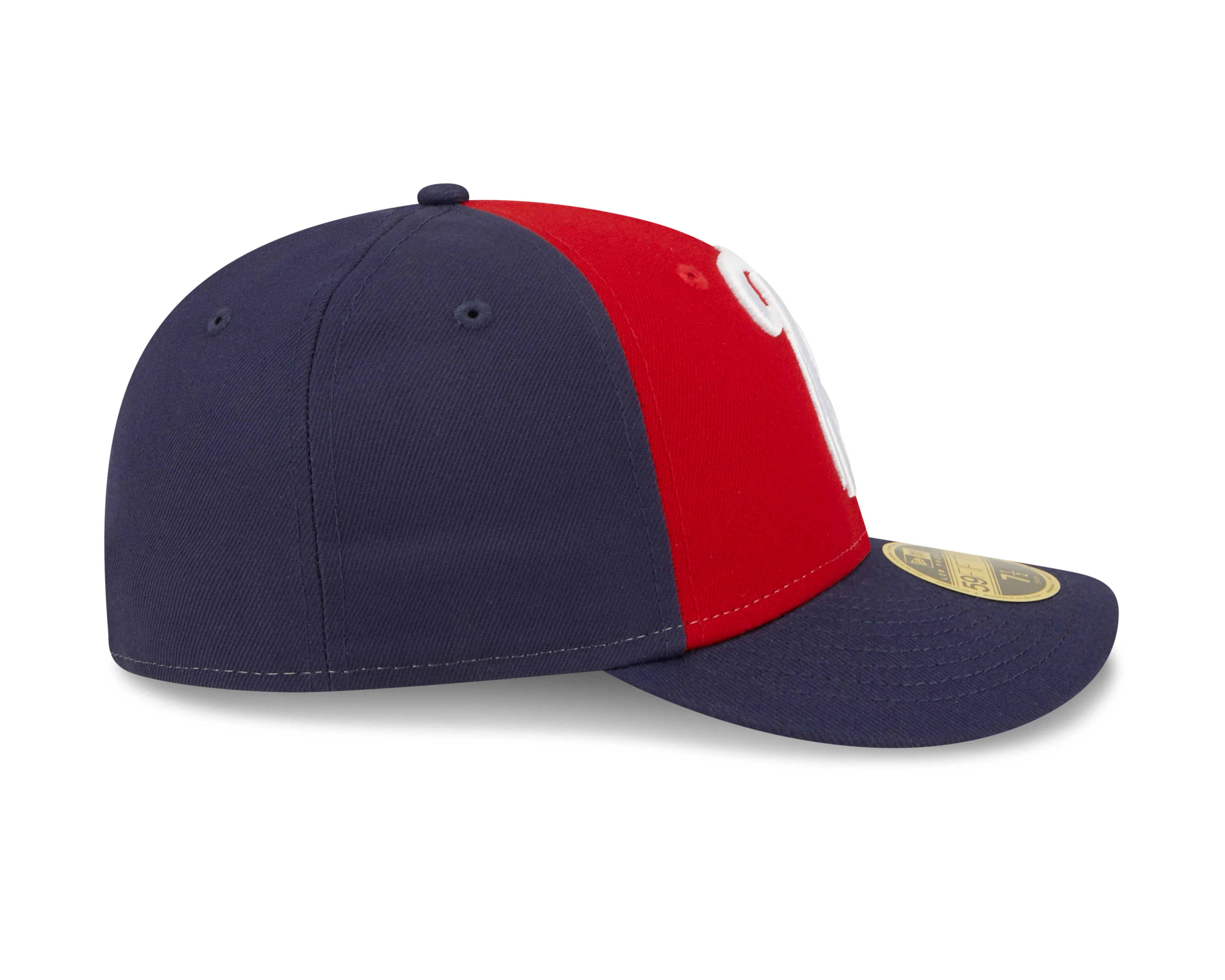 New Era 59Fifty Low Profile Reading Fightin Phils Retro Feathered 'R' Navy & Red Road - Image 6